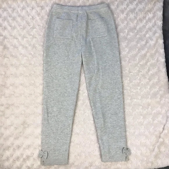 Vignette Sweater Knit “Olive” Leggings Gray Bows Size 5 - Picture 5 of 6